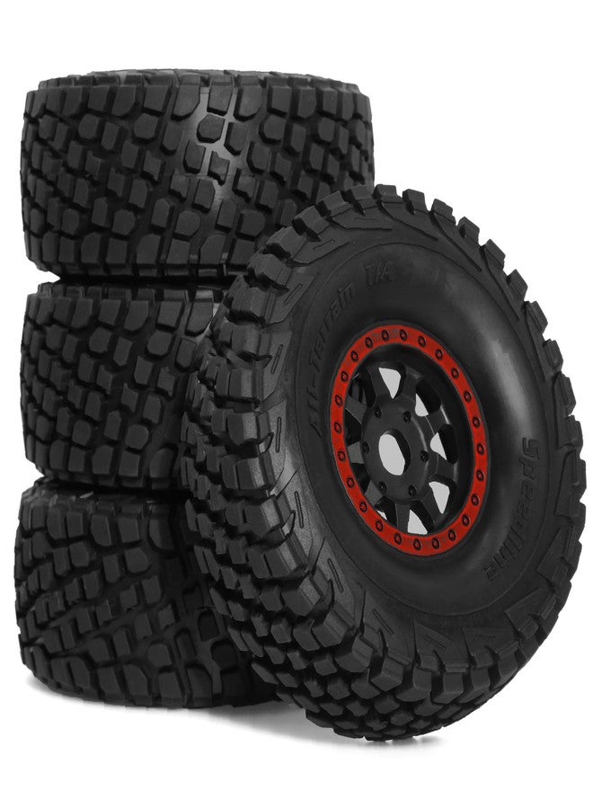 Chanjorlin 1/7 1/8 RC Short Course Truck Tires and Wheels 17mm Hex OD 135mm Off Road Tyres for 1:7 1:8 Scale RC Truck Car HSP TRAXXAS UDR FS FSR Atom ARRMA Mojave 6S EXB YK4072 DF7 Upgrades 4PCS - Image 1
